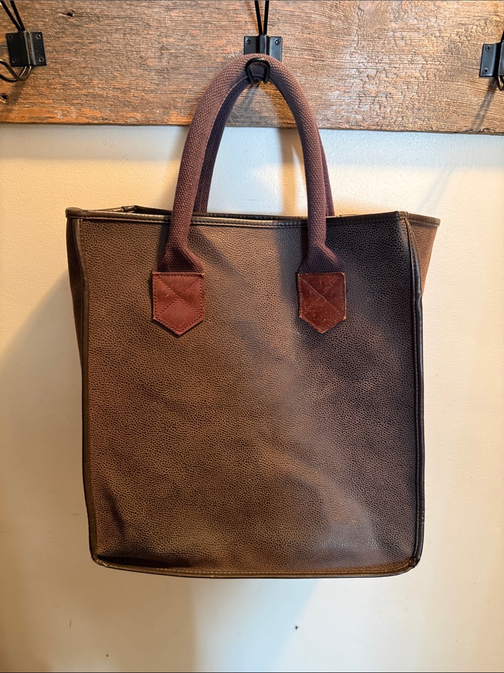 Brown Men's Tote Bag - Casual Everyday Carry